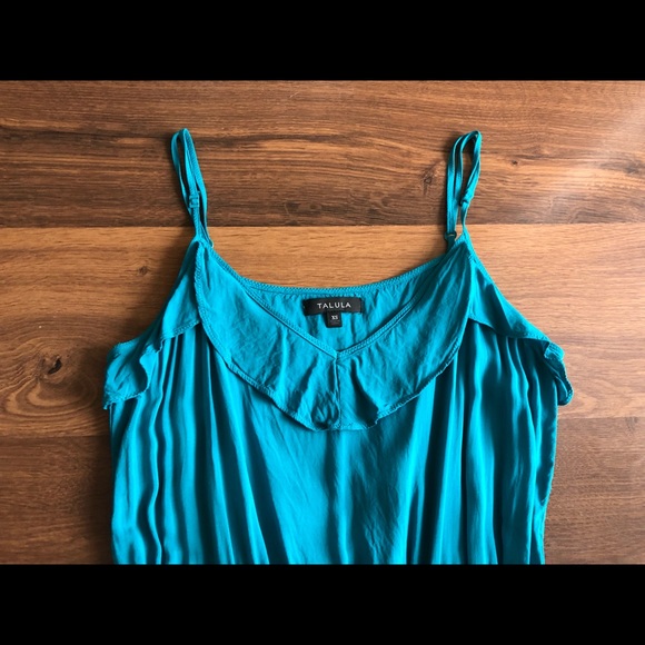 Aritzia Talula Ulla Spagetti Strap Dress in Turquoise/Teal - Picture 5 of 7